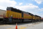 CRIX 5947 trails a UP unit at Pomona Tower